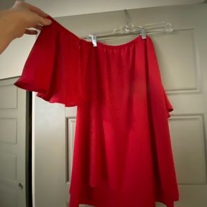 Red Off the Shoulder Dress